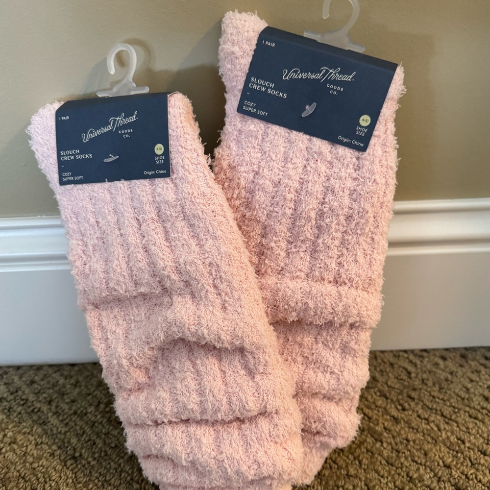 2 Packs of Universal Thread Blush Cozy Socks